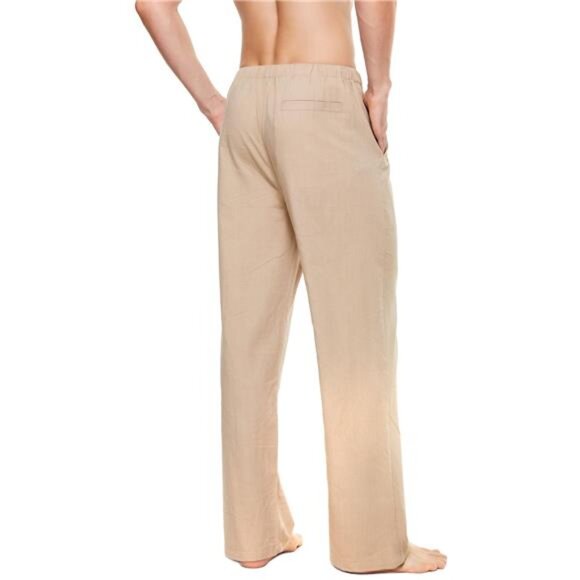 Men's Casual Pants Cotton Linen Loose O - Picture 4 of 7